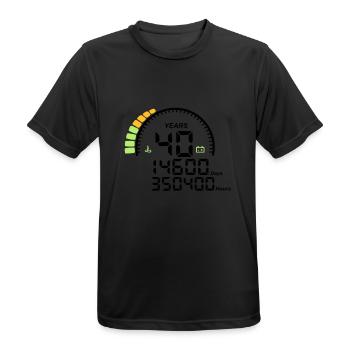years 40 years anniversary meter - Men's Breathable T-Shirt - black - Front - AI Model Male 178 light (178cm)