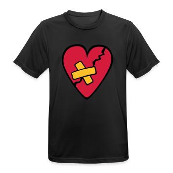 CoeurBrisé - Men's Breathable T-Shirt - black - Front - AI Model Male 178 light (178cm)