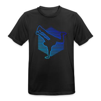 Hip Hop Breakdance Hiphop Kids Bboy BGirl Breakd - Men's Breathable T-Shirt - black - Front - AI Model Male 178 light (178cm)