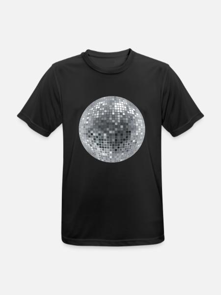 (Disko-Kugel-Edition) - Männer T-Shirt atmungsaktiv - Schwarz