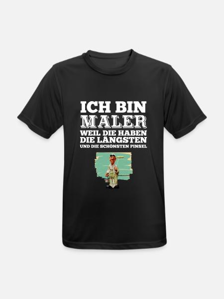 Maler Tshirt Maler Malermeister Prüfung Geschenk - Männer T-Shirt atmungsaktiv - Schwarz
