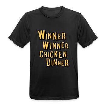winner winner chicken dinner - Männer T-Shirt atmungsaktiv - Schwarz - Vorne - AI Model Male 178 light (178cm)