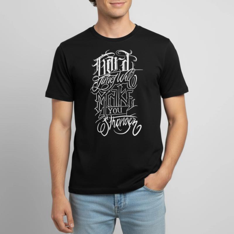 Les temps difficiles vous rendent plus fort - White Vector T-shirt respirant Homme