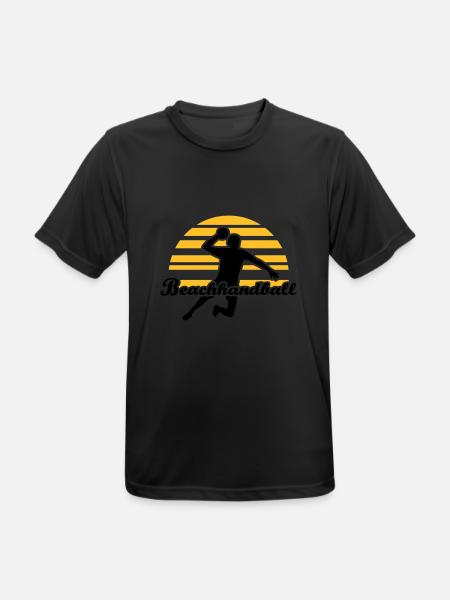 Beachhandball - Männer T-Shirt atmungsaktiv - Schwarz