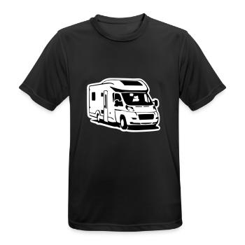 Camper Wohnmobil (3 color) - Männer T-Shirt atmungsaktiv - Schwarz - Vorne - AI Model Male 178 light (178cm)