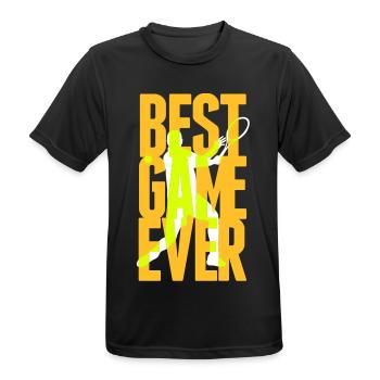 Best Game ever - Tennis - Männer T-Shirt atmungsaktiv - Schwarz - Vorne - AI Model Male 178 light (178cm)