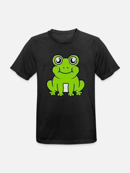 Small seated sweet frog - Men's Breathable T-Shirt - black