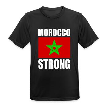 Marokko - Männer T-Shirt atmungsaktiv - Schwarz - Vorne - AI Model Male 178 light (178cm)