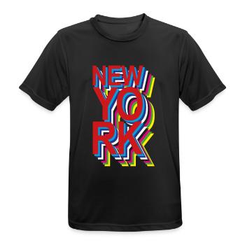 New York - T-shirt respirant Homme - noir - Devant - AI Model Male 178 light (178cm)