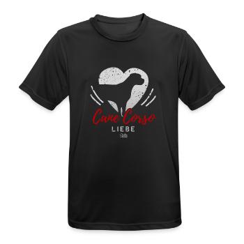 Cane Corso Liebe mit Herz - Männer T-Shirt atmungsaktiv - Schwarz - Vorne - AI Model Male 178 light (178cm)