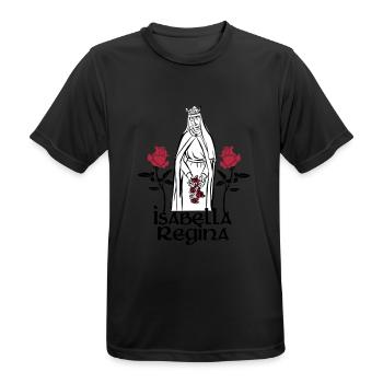 Isabella Regina Portugal - Männer T-Shirt atmungsaktiv - Schwarz - Vorne - AI Model Male 178 light (178cm)