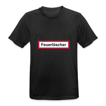 Feuerwehr - Men's Breathable T-Shirt - black - Front - AI Model Male 178 light (178cm)