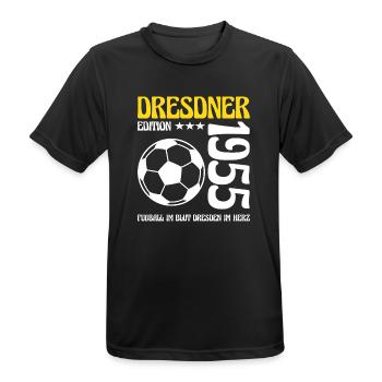 Dresde anniversaire 1955 Football cadeau - T-shirt respirant Homme - noir - Devant - AI Model Male 178 light (178cm)