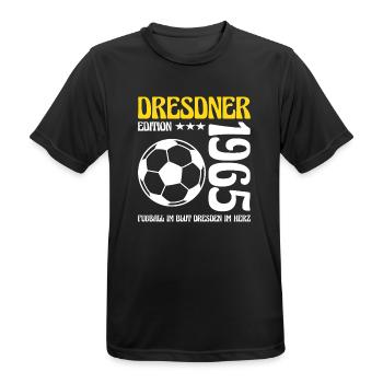 Dresde anniversaire 1965 Football cadeau - T-shirt respirant Homme - noir - Devant - AI Model Male 178 light (178cm)