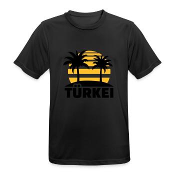 Türkei - Männer T-Shirt atmungsaktiv - Schwarz - Vorne - AI Model Male 178 light (178cm)