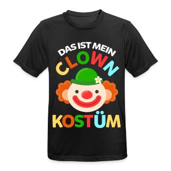 Karneval Clown Karnevalparty - Männer T-Shirt atmungsaktiv - Schwarz - Vorne - AI Model Male 178 light (178cm)
