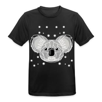Koala Australie - T-shirt respirant Homme - noir - Devant - AI Model Male 178 light (178cm)