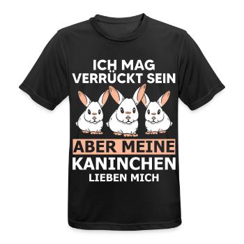 Hase Häschen Kaninchen Karnickel Lustige Sprüche - Männer T-Shirt atmungsaktiv - Schwarz - Vorne - AI Model Male 178 light (178cm)