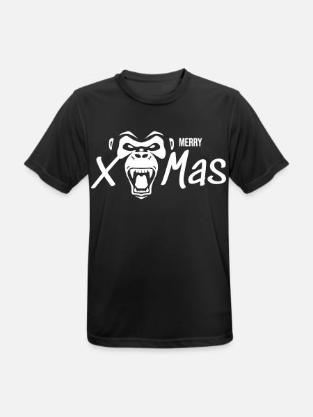 Merry X Mas Gorilla - Men's Breathable T-Shirt - black
