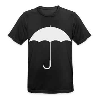 Regenschirm - Männer T-Shirt atmungsaktiv - Schwarz - Vorne - AI Model Male 178 light (178cm)