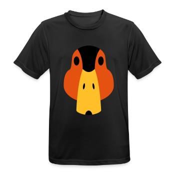 Ente / stilisiert - Männer T-Shirt atmungsaktiv - Schwarz - Vorne - AI Model Male 178 light (178cm)