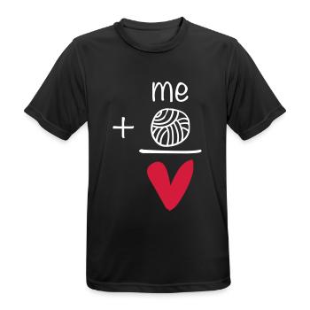 Me + Volleyball = Love M - Männer T-Shirt atmungsaktiv - Schwarz - Vorne - AI Model Male 178 light (178cm)