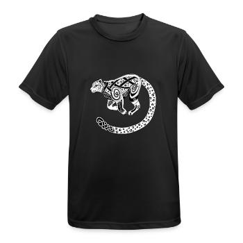 Celtic Snow Leopard / Snow Leopard Celtic - T-shirt respirant Homme - noir - Devant - AI Model Male 178 light (178cm)
