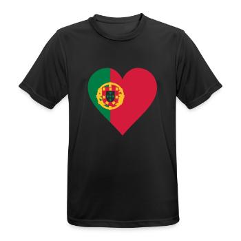 portugal - Männer T-Shirt atmungsaktiv - Schwarz - Vorne - AI Model Male 178 light (178cm)