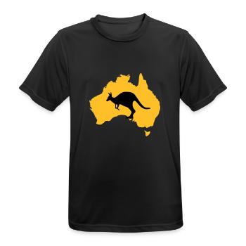 Australien - Männer T-Shirt atmungsaktiv - Schwarz - Vorne - AI Model Male 178 light (178cm)