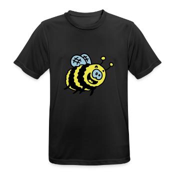 bourdon drôle 3 - T-shirt respirant Homme - noir - Devant - AI Model Male 178 light (178cm)
