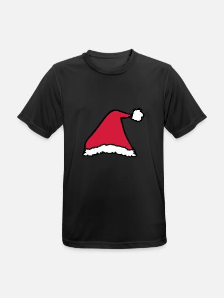 Santa Hat - Men's Breathable T-Shirt - black
