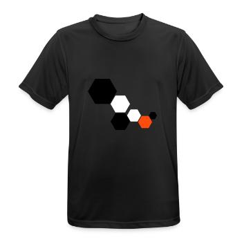 Waben 6 - Männer T-Shirt atmungsaktiv - Schwarz - Vorne - AI Model Male 178 light (178cm)