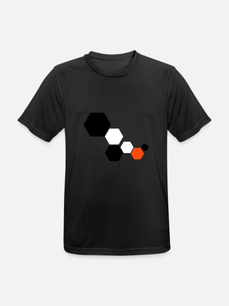 Waben 6 - Männer T-Shirt atmungsaktiv - Schwarz