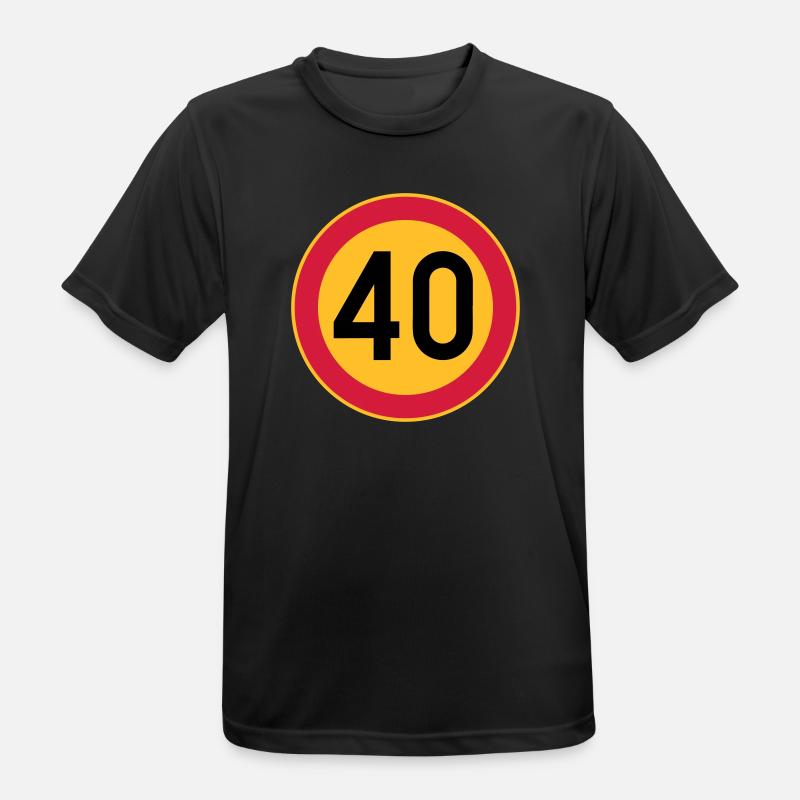 40 limit / speed limit - Men's Breathable T-Shirt - black