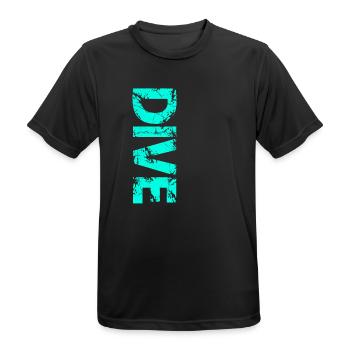 Plongée - T-shirt respirant Homme - noir - Devant - AI Model Male 178 light (178cm)