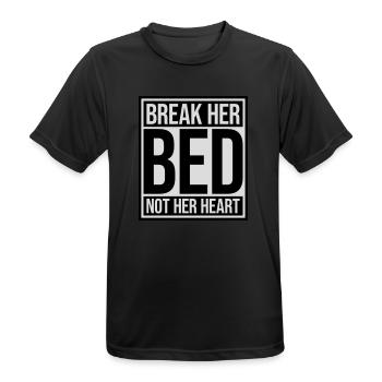 break her bed quote - Men's Breathable T-Shirt - black - Front - AI Model Male 178 light (178cm)