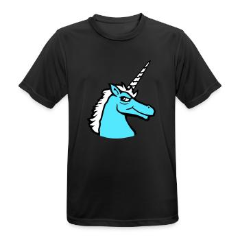 Licorne Cool Guy Sourire Maléfique Cheval de dessin animé - T-shirt respirant Homme - noir - Devant - AI Model Male 178 light (178cm)