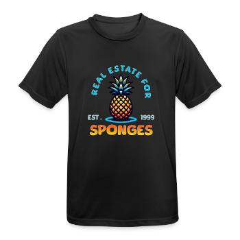 Immobilier pour éponges / Maison Sweet Pineapple - T-shirt respirant Homme - noir - Devant - AI Model Male 178 light (178cm)