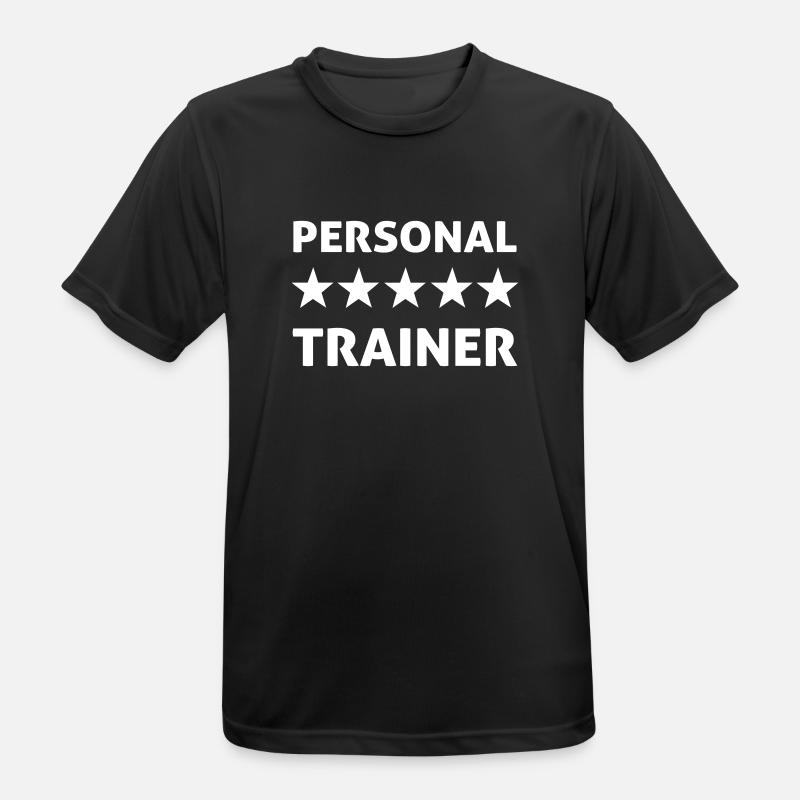 personal trainer - Männer T-Shirt atmungsaktiv - Schwarz