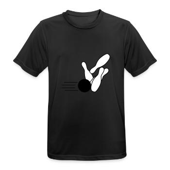 Bowling 2 - Men's Breathable T-Shirt - black - Front - AI Model Male 178 light (178cm)
