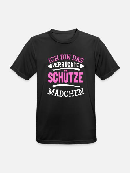 Ich bin das verrückte Schütze Mädchen - Männer T-Shirt atmungsaktiv - Schwarz