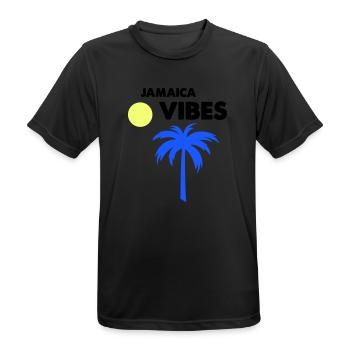 Ambiance jamaïcaine - T-shirt respirant Homme - noir - Devant - AI Model Male 178 light (178cm)