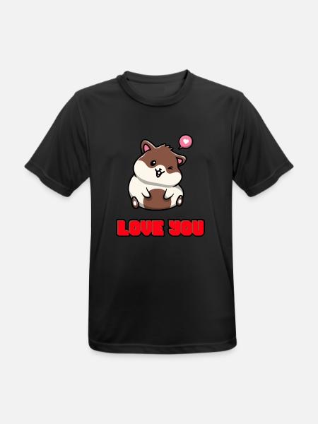 Ich liebe dich, Meerschweinchen - Männer T-Shirt atmungsaktiv - Schwarz