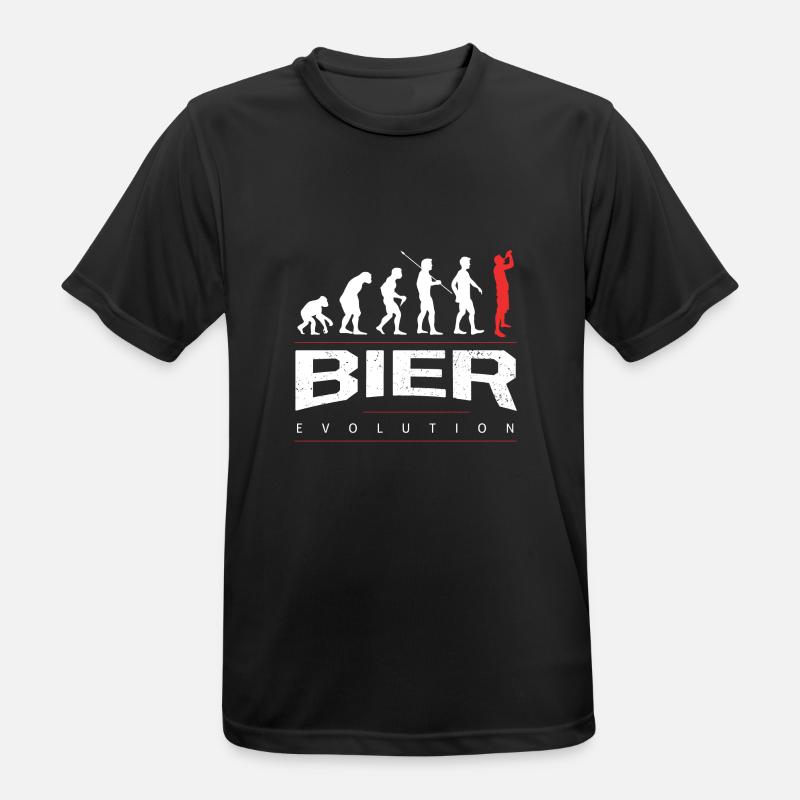 Die Bier Evolution - Männer T-Shirt atmungsaktiv - Schwarz
