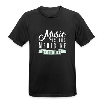 Bonne musique - T-shirt respirant Homme - noir - Devant - AI Model Male 178 light (178cm)