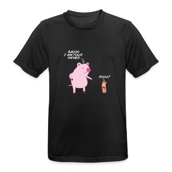 Bacon i am your father - Bacon - Father - Men's Breathable T-Shirt - black - Front - AI Model Male 178 light (178cm)