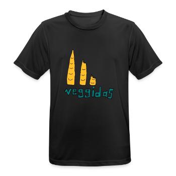 Veggidas - T-shirt respirant Homme - noir - Devant - AI Model Male 178 light (178cm)