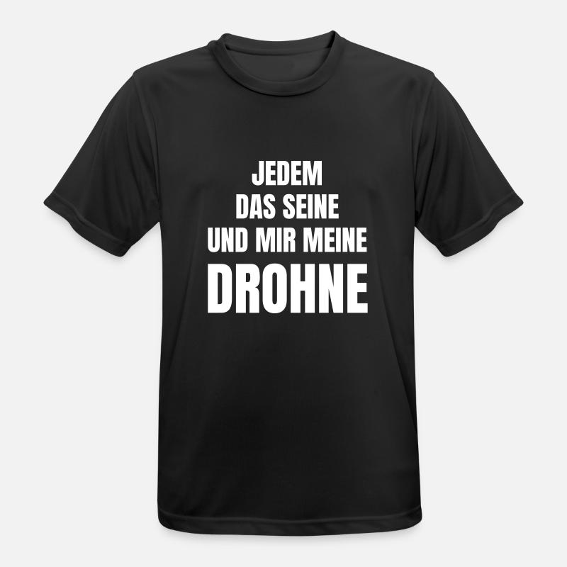 Drohne als Hobby oder Beruf. - Männer T-Shirt atmungsaktiv - Schwarz