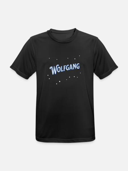 Wolfgang Namen personalisiert - Männer T-Shirt atmungsaktiv - Schwarz