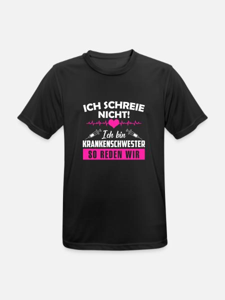 Krankenschwester Shirt · Pflege · nicht schreien - Männer T-Shirt atmungsaktiv - Schwarz